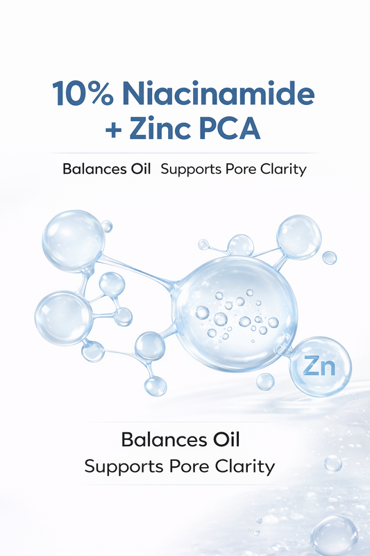 ClayCure Oil Control & Acne Care 10% Niacinamide Face Serum with Zinc PCA | For Oily Skin & Pores | 30ml